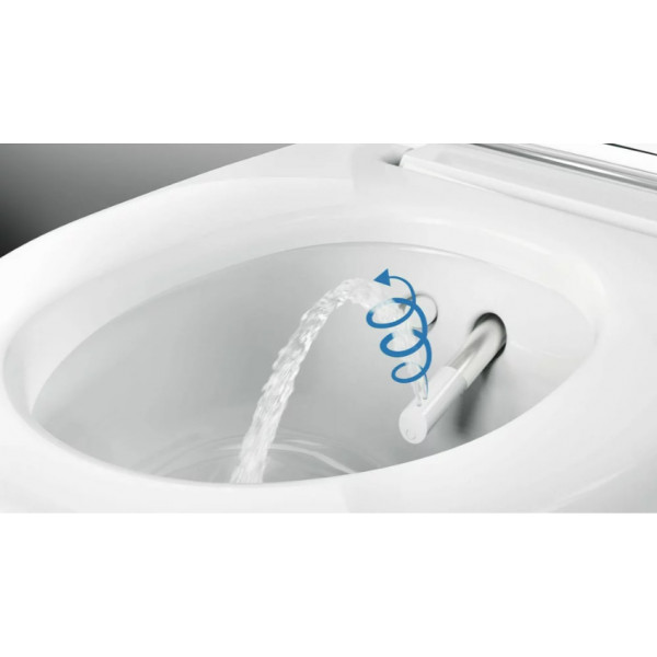 WC suspendat cu capac inchidere lenta si bideu electric Geberit AquaClean Mera Classic - Img 6