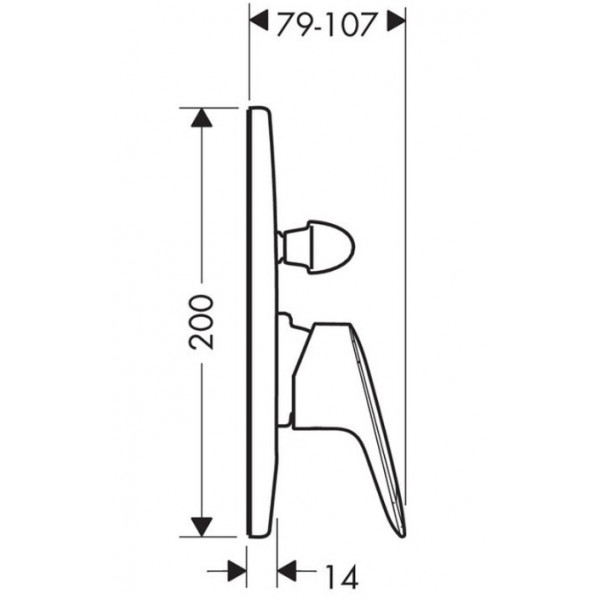 Baterie cada/dus LOGIS incastrata set instalare inclus 71409000 Hansgrohe - Img 2
