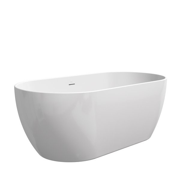 Cada freestanding ovala, alba din acril, Freedom O XC00100020, 169x80 cm, Ravak - Img 4