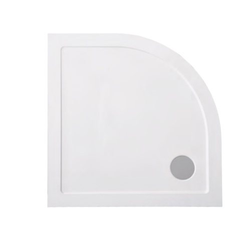 Cadita dus din compozit, semirotunda, SMC STONE, alba, 80 × 80 cm, Slim 2,6 cm – Anahita - Img 2