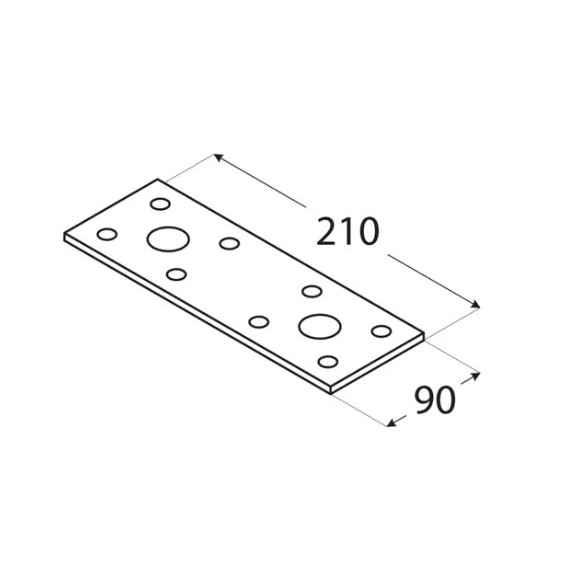 Conector lemn plat 210 mm - Img 2