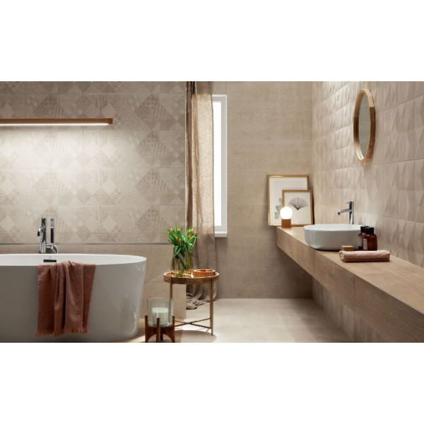 Faianta CAVA SILVER GEO, baie/bucatarie, interior, gri deschis 32.8x89.8cm - Img 2