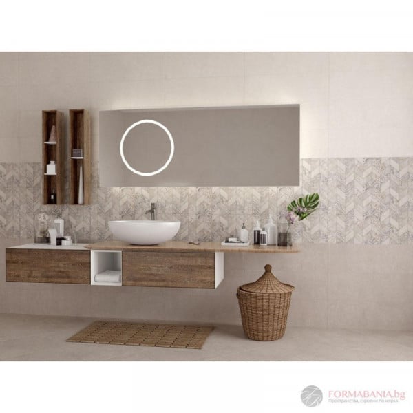 Faianta EPOCA NATURAL 4823, baie/bucatarie, interior, bej mat, tip ciment 24.4X74.4cm - Img 2