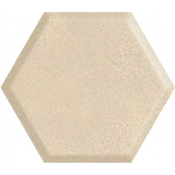 Faianta SERENE BEIGE HEX tip hexagon bej, rectificata, baie bucatarie 17.1x19.8cm Tubadzin
