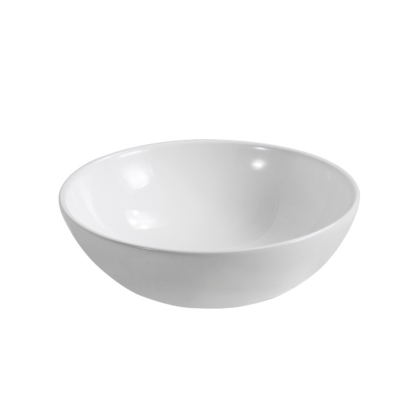 Lavoar baie pe blat Elegance, rotund, alb, din ceramica, 38 x 38 x 13 cm, Anahita - Img 5