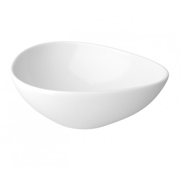 Lavoar baie pe blat Moduo, asimetric alb din ceramica 45cm K116-051 Cersanit - Img 2
