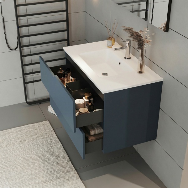 Mobilier cu lavoar Winter Blue 60cm cu lavoar Savini Due - Img 3
