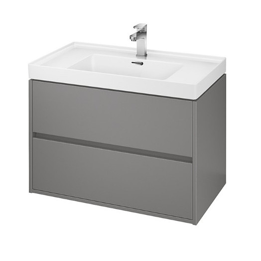 Mobilier suspendat cu doua sertare 80cm Crea Cersanit - Img 3