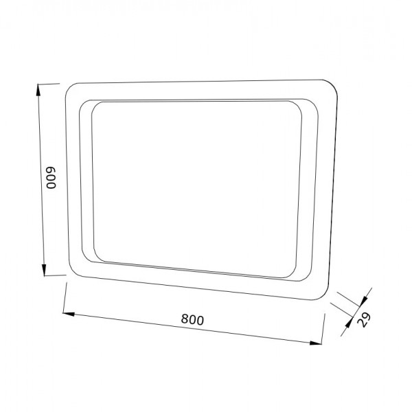 Oglinda baie Savini Due SPR101, cu iluminare LED 60 x 80cm - Img 2