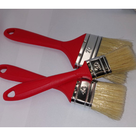 Pensule pentru vopsea maner rosu din plastic - Img 3