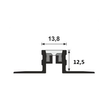 Profil de dilatatie negru din aluminiu MSA 16 2.5ML/BUC - Img 3