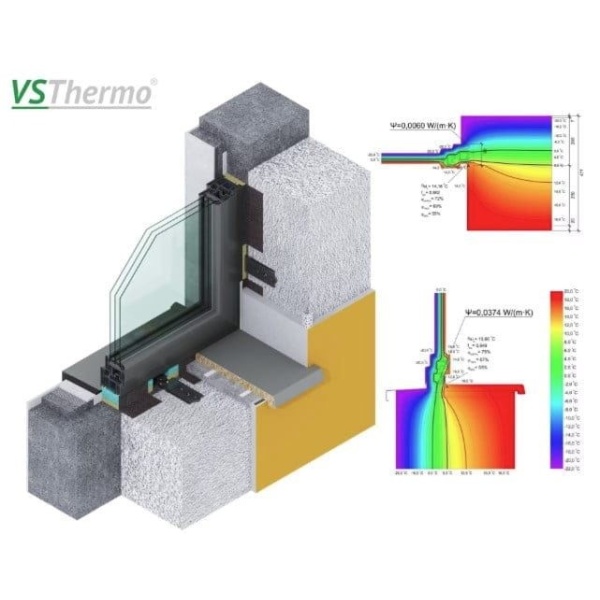 Profil termoizolant pentru ferestre si usi 63x30x1180 MM VSThermo