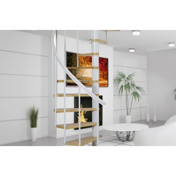 Scara de interior in spirala alba 140 cm Calgary Dolle