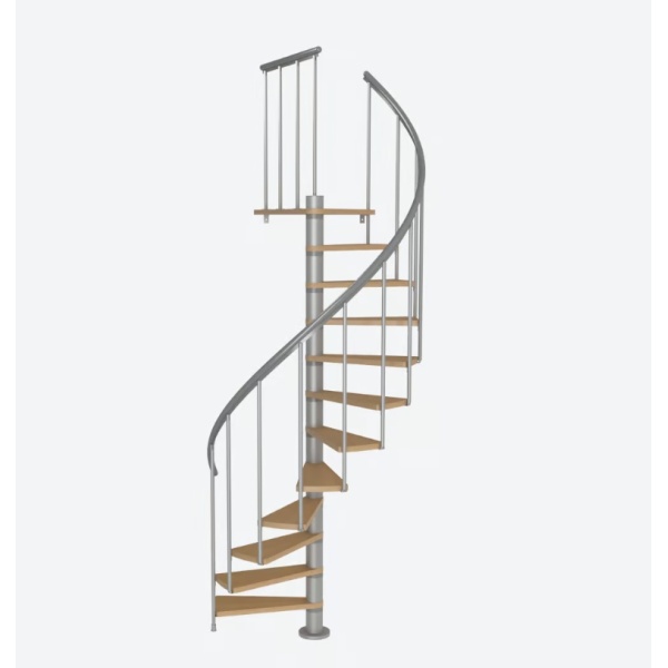 Scara de interior in spirala gri perlat 120cm Calgary Dolle