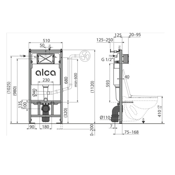 Set vas WC suspendat cu functie de bideu Art, alb, rimless, capac Soft Close, rezervor incastrat, clapeta M670, Anahita - Img 2