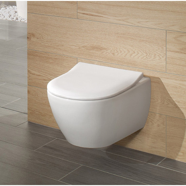 Set vas WC suspendat Subway 2.0 direct flush cu capac slim soft- close Villeroy&Boch