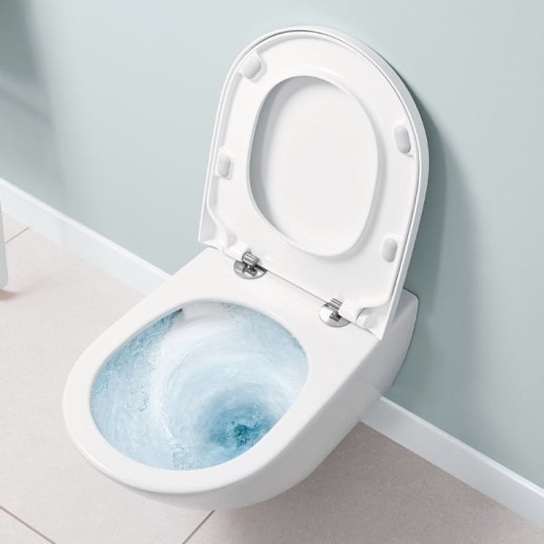 Set vas WC suspendat Subway 3.0 TwistFlush cu capac inchidere lenta, finisaj CeramicPlus 4670TSR1 Villeroy&amp;Boch - Img 2