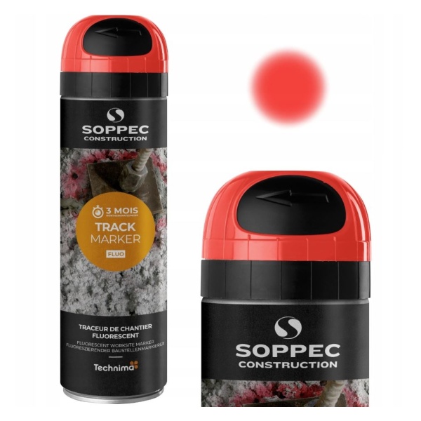 Spray marcaj fluorescent rosu 500ml TRACK MARKER Soppec