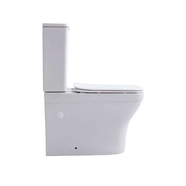Vas WC BTW Rimless din ceramică, cu rezervor și capac Soft Close, 63,5 x 38,5 x 82 cm, alb, Elegance, Anahita - Img 6