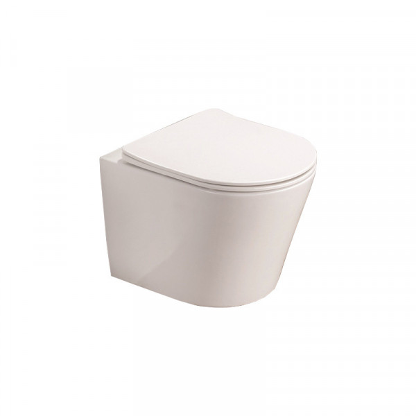 WC suspendat rimless cu capac soft close Clementina G5330WH - Img 3