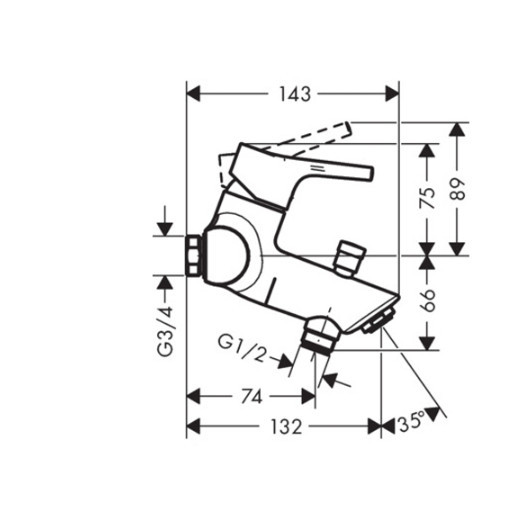Baterie cada/dus TALIS S 72400000 Hansgrohe - Img 4