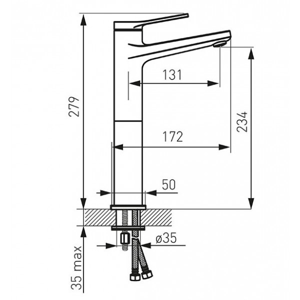 Baterie inalta pentru lavoar Stratos BSC2L, BSC2LBL - Img 4