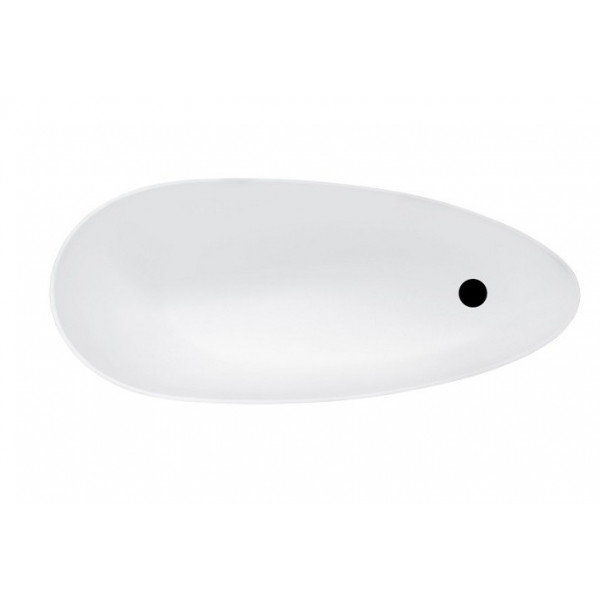 Cada freestanding ovala, 165x70 cm KEYA black&amp;white BSCWAM-165-KBW, Besco - Img 4