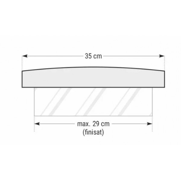 Capac interval gard - Royal smoke 50x35x5 cm - Img 2