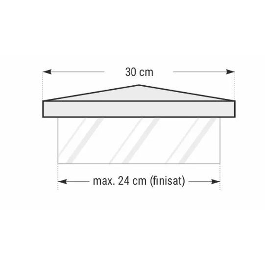 Capac stalp gard Roma smoke - 30x30x5 cm - Img 2