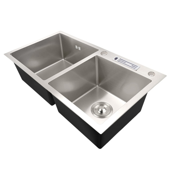 Chiuveta bucatarie satin cu doua cuve