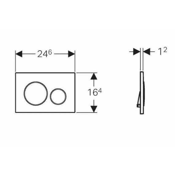 Clapeta actionare SIGMA 20 negru mat lacuit - crom 115.882.14.1 - Img 2