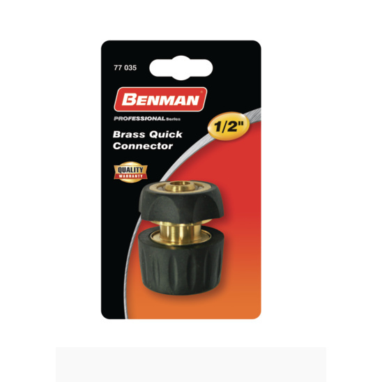 Conector capat furtun 1/2" si 5/8'' din alama 77035 Benman - Img 2