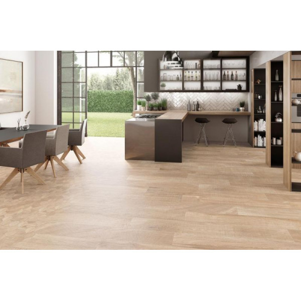 Gresie ARTWOOD MAPLE tip lemn, rectificata, interior -exterior, maro 20X120cm Ibero - Img 3