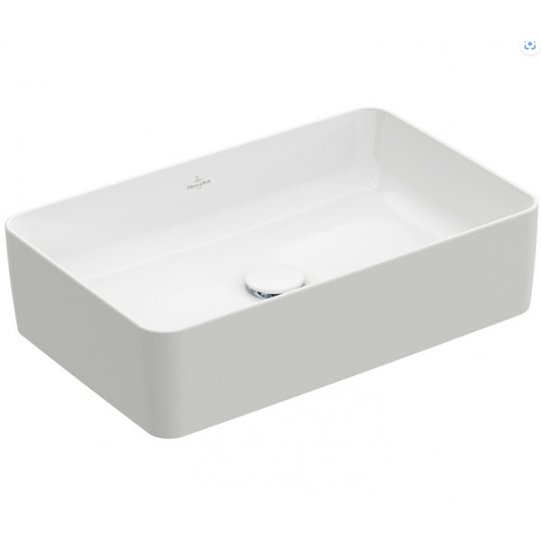Lavoar baie pe blat Collaro, dreptunghiular alb din ceramica 56x36cm 4A205601 Villeroy&amp;Boch - Img 2