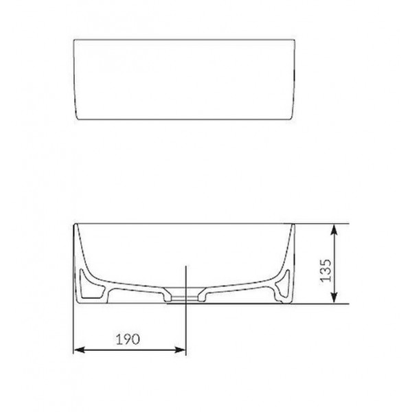 Lavoar baie rotund pe blat Crea 38cm Cersanit K114-020 - Img 4