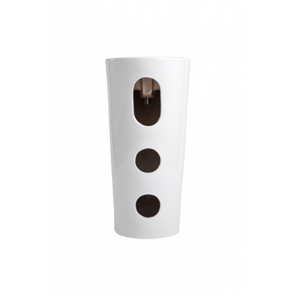Lavoar freestanding Art, alb, cu orificiu pentru baterie, ceramica, 40 x 40 x 83 cm, Anahita - Img 5