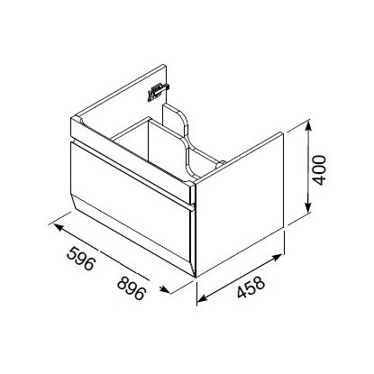 Mobilier HORYZONT un sertar soft-close Oristo - Unimat.ro
