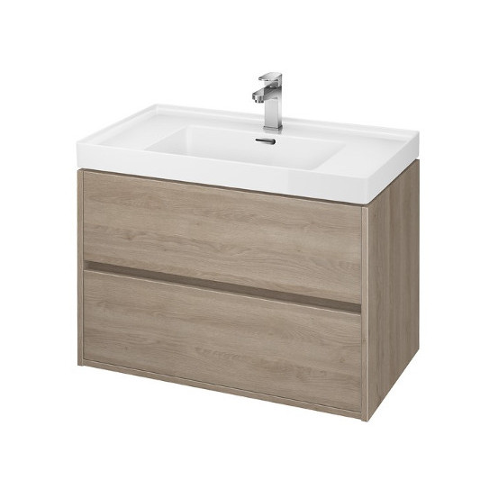 Mobilier suspendat cu doua sertare 80cm Crea Cersanit - Img 4