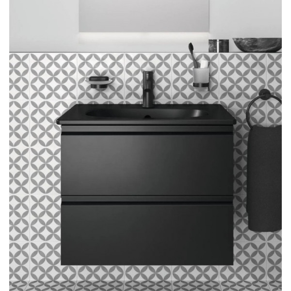Mobilier TESI 2 sertare soft-close silk black