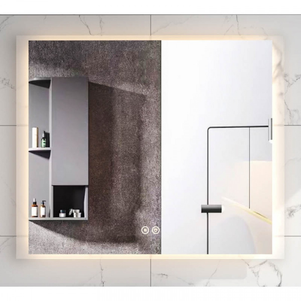 Oglinda Rodin 90 dreptunghiulara cu LED, 3 culori, dezaburire, 90cm ML4-90 Fluminia - Img 3