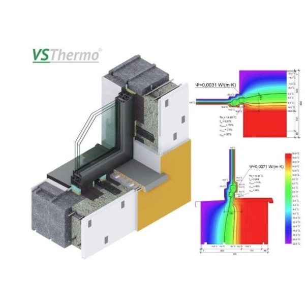 Profil termoizolant pentru ferestre si usi 63x30x1180 MM VSThermo