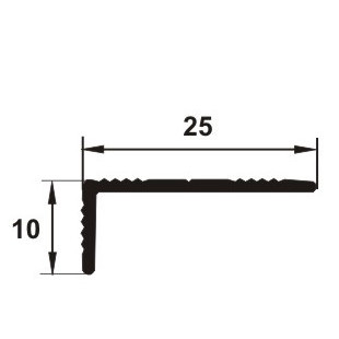 Protectie trepte ingusta cu rizuri din eloxALUM20 ASR257.83 lungime 2.7m - Img 2