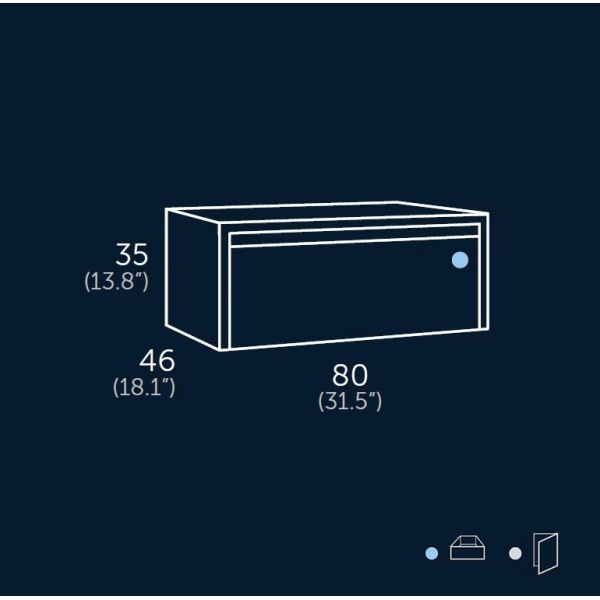 Set mobilier cu blat Lambda si lavoar pe blat Eternity negru mat - Img 4