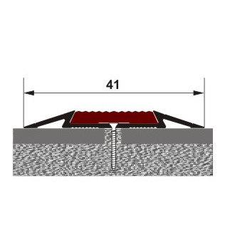 Trecere din aluminiu sublicromat cu insertie din PVC cauciucat LTI407.162 lungime 2.5m - Img 2