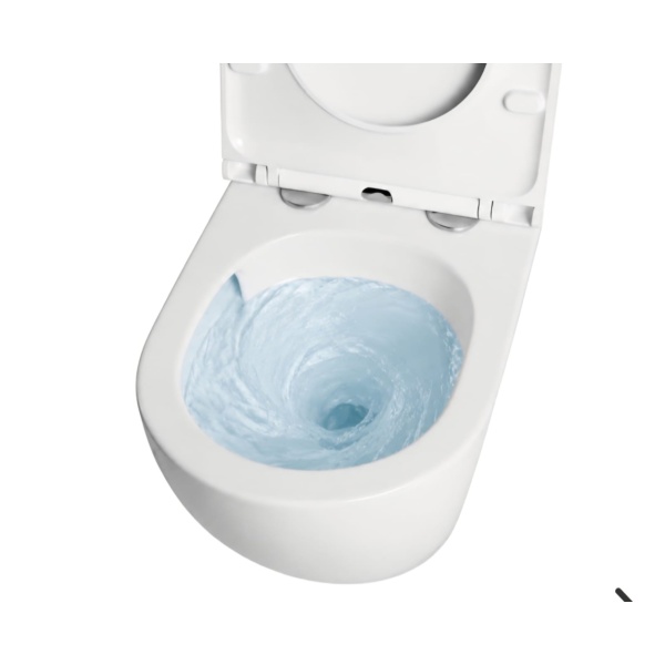 Vas WC stativ Beauty Anahita, alb, Tornado, evacuare orizontala, 63 x 38,5 x 81,5 cm, rezervor si capac WC soft close incluse - Img 3