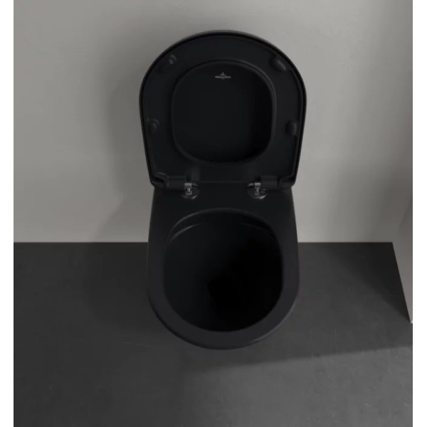 Vas WC suspendat Antao CeramicPlus, 56 x 37 x 35,5 cm, negru, Villeroy&amp;Boch - Img 3
