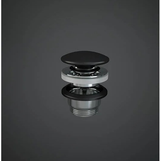 Ventil cu click-clack pentru lavoar NEGRU MAT FEELING