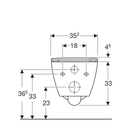 Wc suspendat rimfree si capac slim softclose Geberit Smyle Square - Img 2
