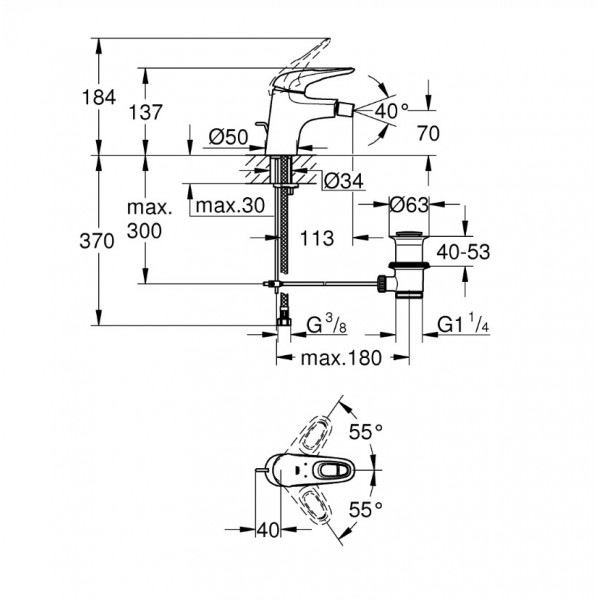 Baterie bideu Eurostyle 3565LS3 Grohe - Img 3