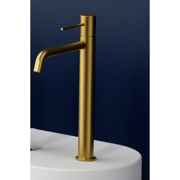 Baterie lavoar inalta Slimmer Himark, gold periat, Cold Start, 32,2 cm - Img 5